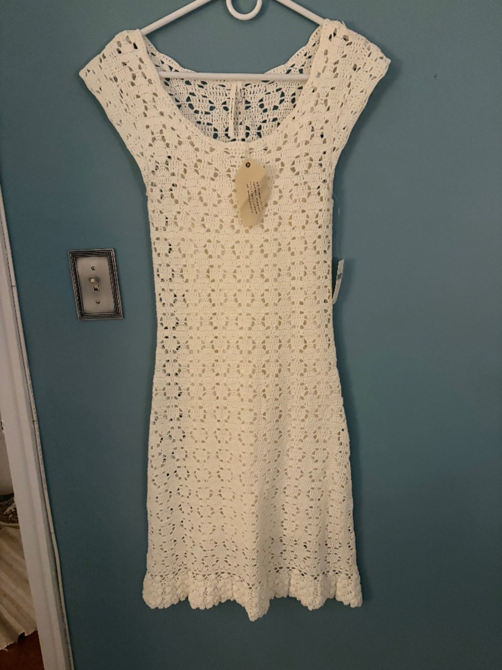 Anthropologie ivory knit dress